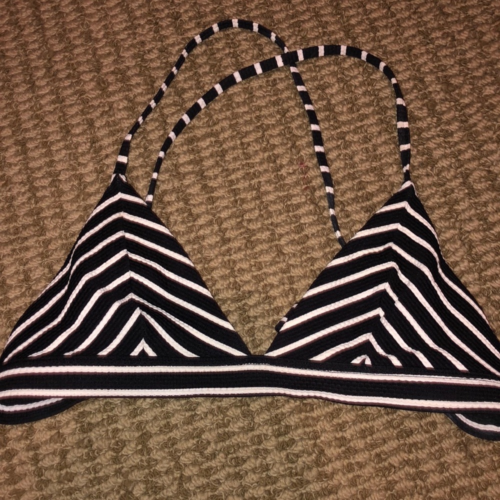 Striped bikini top